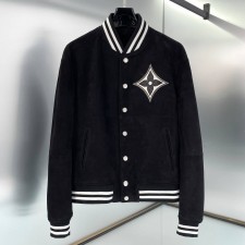 LOUIS VUITTON 2024 SS 루이비통 모노그램 스웨이드 양가죽 블랙 남성 점퍼 커스텀급