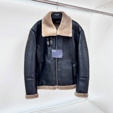 PRADA 2024 SS 프라다 퍼안감 양가죽 블랙 남성 점퍼 프리미엄급