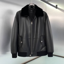 TOM FORD 2024 SS 톰포드 퍼카라 포켓 양가죽 블랙 남성 점퍼 커스텀급