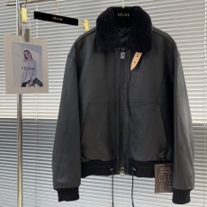 LOUIS VUITTON 2024 SS 루이비통 퍼카라 투톤 양가죽 포켓 블랙 남성 점퍼 커스텀급