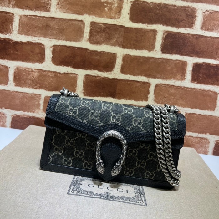 GUCCI 2025 SS 구찌 체인 램스킨 골드메탈 미니  499663 블랙 여성 가방 커스텀급