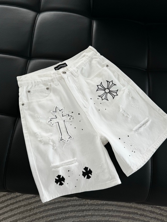 Chrome Hearte 2026 SS 데님바지 청블랙 남성 반바지 커스텀급