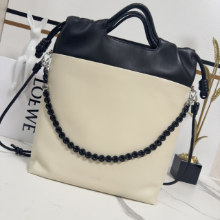 로에베 LOEWE 2026 SS 로고 자수 베이지 숄더백  커스텀급