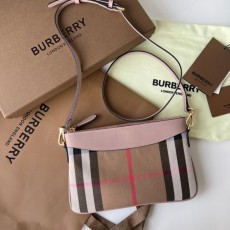 버버리 BURBERRY 2026 SS 체크무늬 패브릭 크로스백 커스텀급 40560711