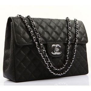 CHANEL 샤넬 케비어 클래식 맥시백 1114 블랙