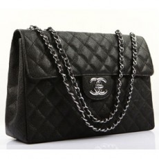 CHANEL 샤넬 케비어 클래식 맥시백 1114 블랙