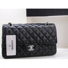 CHANEL 샤넬 클래식 플랩백 블랙 미듐 커스텀 A1112