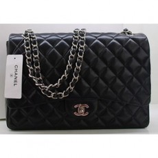 CHANEL 샤넬 클래식 맥시백 블랙은장 커스텀 MAXI 36070