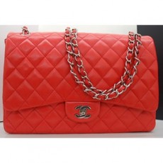 CHANEL 샤넬 클래식 맥시백 레드은장 커스텀 MAXI 36070