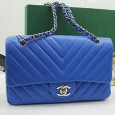 CHANEL 샤넬 클래식 미듐 블루 36068