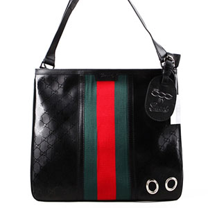 GUCCI 구찌 블랙 코팅 삼선 메신저백 269379