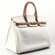 HERMES 에르메스 버킨백 토고가죽 35 브라운/화이트