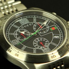 GUCCI 구찌 126.2 블랙판 메탈줄 시계