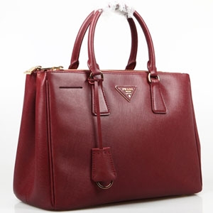 PRADA 프라다 사피아노백 버건디 토트백 BN2274