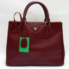 PRADA 프라다 사피아노 토트백 버건디 1786 커스텀급