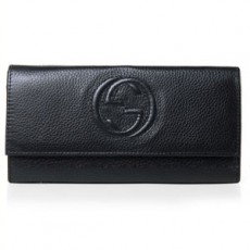 GUCCI 구찌 각인로고 장지갑 블랙 282414