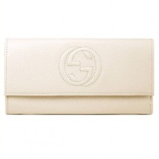 GUCCI 구찌 각인로고 장지갑 화이트 282414