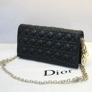 DIOR 디올 퀄팅 블랙 체인 클러치백