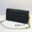 DIOR 디올 퀄팅 블랙 체인 클러치백