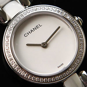 CHANEL 샤넬 Premiere White Ceramic Diamond H6602 프리미에르 화이트 세라믹 다이아몬드 여성용