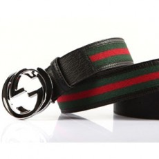 GUCCI 구찌 금속로고 삼선 벨트 121232