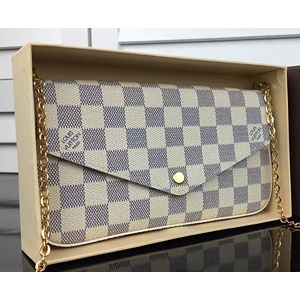 Louis Vuitton 루이비통 아주르 포쉐트 펠리시 체인 윌릿 N63106 커스텀