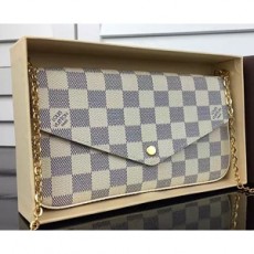 Louis Vuitton 루이비통 아주르 포쉐트 펠리시 체인 윌릿 N63106 커스텀