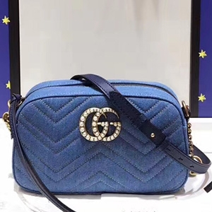 GUCCI 구찌 447632 GG 마몬트 마틀라세 미듐 숄더백 커스텀급