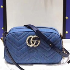 GUCCI 구찌 447632 GG 마몬트 마틀라세 미듐 숄더백 커스텀급
