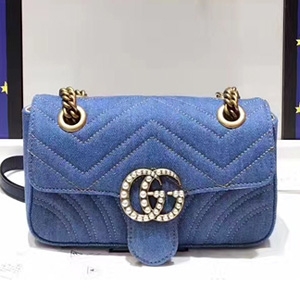 GUCCI 구찌 446744 GG 마몬트 마틀라세 미니 숄더백 커스텀급