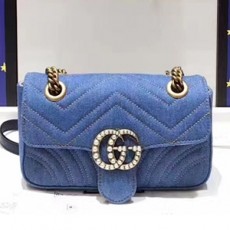 GUCCI 구찌 446744 GG 마몬트 마틀라세 미니 숄더백 커스텀급