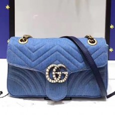 GUCCI 구찌 443497 GG 마몬트 마틀라세 미듐 숄더백 커스텀급