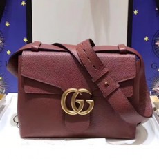 GUCCI 구찌 401173 GG 마몬트 레더 숄더백 커스텀급