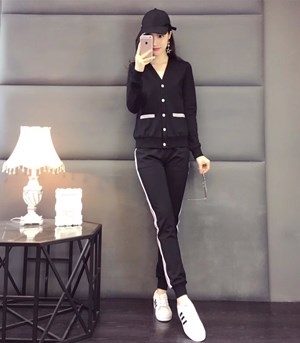 톰브라운 니트 가디건 바지 세트