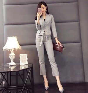 디올 포켓 자켓 리본 바지 세트