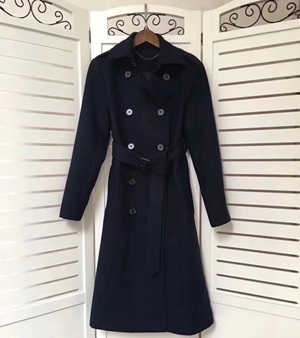 버버리 단추장식 벨트 롱코트