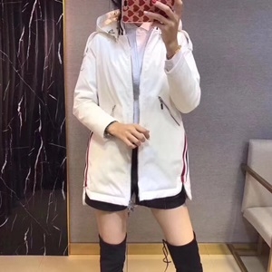 몽클레어 줄무늬 지퍼포켓 후드 롱패딩 커스텀