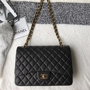 샤넬 램스킨 블랙 클래식 맥시 체인 크로스백 커스텀