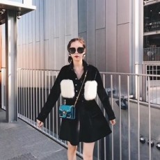 샤넬 벨벳 퍼장식 자켓 여성 원피스 세트