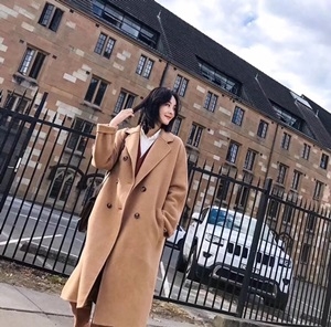 막스마라 캐시미어 벨트 베이지 여성 롱코트