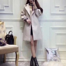 막스마라 플라워 자수 벨트 여성 롱코트