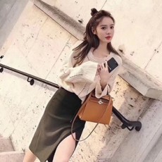 샤넬 끈리본 여성 스웨터 니트 스커트 세트