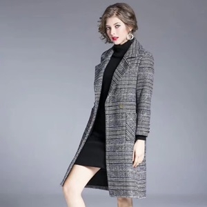 버버리 체크무늬 포켓 여성 롱코트