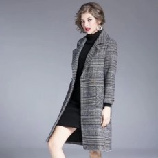버버리 체크무늬 포켓 여성 롱코트