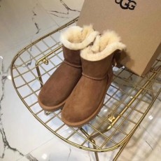 UGG 리본장식 양털안감 여성 쇼트부츠