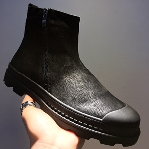 프라다 스웨이드 지퍼 하이탑 남성 신발