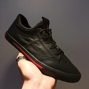 프라다 레드선 블랙 하이탑 남성 신발