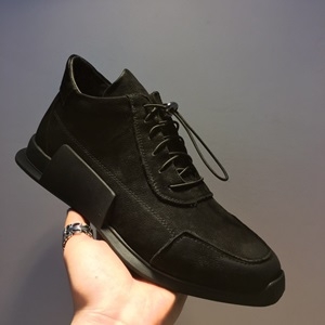 프라다 가죽패치 스웨이드 하이탑 남성 신발