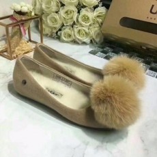 UGG 양털안감 퍼 악세사리 여성 플랫슈즈