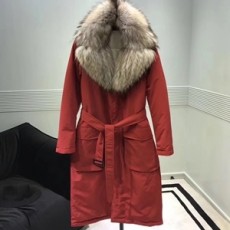 버버리 너구리퍼 포켓 벨트 여성 롱패딩